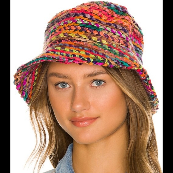 Lele Sadoughi Accessories - Lele Sadoughi Sweater Knit Bucket Hat Desert Rainbow